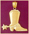 14k gold cowboy charm