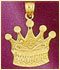 14k gold crown charm