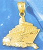 14k gold cruise ship charms