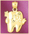 14k gold dental charm