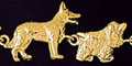 14k gold dog bracelet