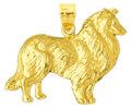 14k gold dog charms