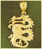 14k gold dragon charms
