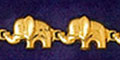 14k gold elephant bracelet