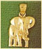 14k gold elephant charms