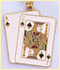 14k gold enamel gambling charm