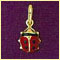 14k gold enamel puffed charm