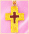 14k gold enamel religious charm