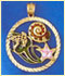14k gold enamel sea life charm