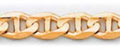 14k gold flat mariner chain