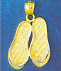14k gold flip flop charms