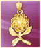 14k gold flower charm