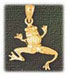 14k gold frog charms