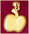 14k gold fruit charms