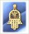 14k gold hamsa charms