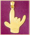 14k gold hand charm