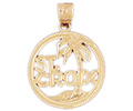 14k gold island charms