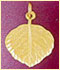 14k gold leave charm