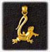14k gold lizard charms