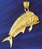 14k gold mahi mahi charms