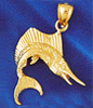 14k gold marlin charms