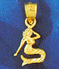 14k gold mermaid charms