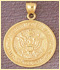 14k gold military insignia charm
