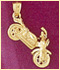 14k gold motorcycle charm