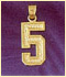 14k gold number charm jewelry
