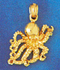 14k gold octopus charms