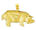 14k gold pig charms