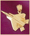 14k gold plane charms