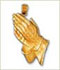 14k gold praying hand charms