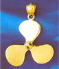14k gold propeller charms