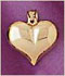 14k gold puffed heart charm