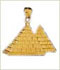 14k gold pyramid charm