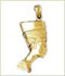 14k gold queen nefertiti charm