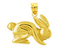 14k gold rabbit charms