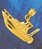 14k gold racing boat charms