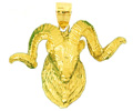14k gold ram charms