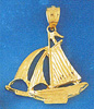 14k gold sailboat charms