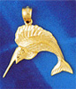 14k gold sailfish charms