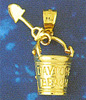 14k gold sand buckets charms