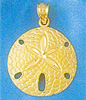 14k gold sand dollar charms