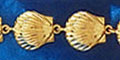 14k gold scallop shell bracelet