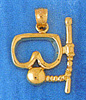 14k gold scuba charms