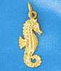 14k gold seahorse charms