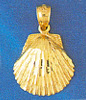 14k gold shell charms