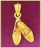 14k gold shoes charm