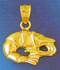 14k gold shrimp charms